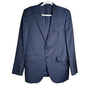 Ermenegildo Zegna Men Current Blue Torin 100% Wool Blazer Jacket Size 8- 50R
